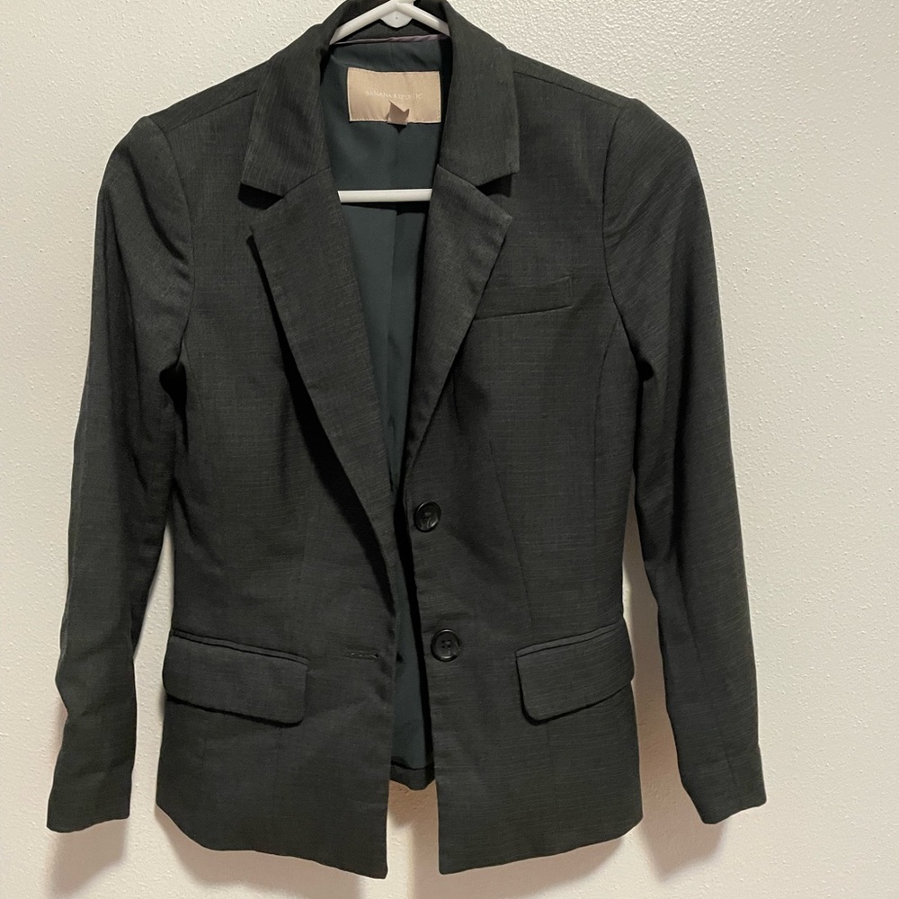 Gently used blazer jacket size 00 by Banana Republic